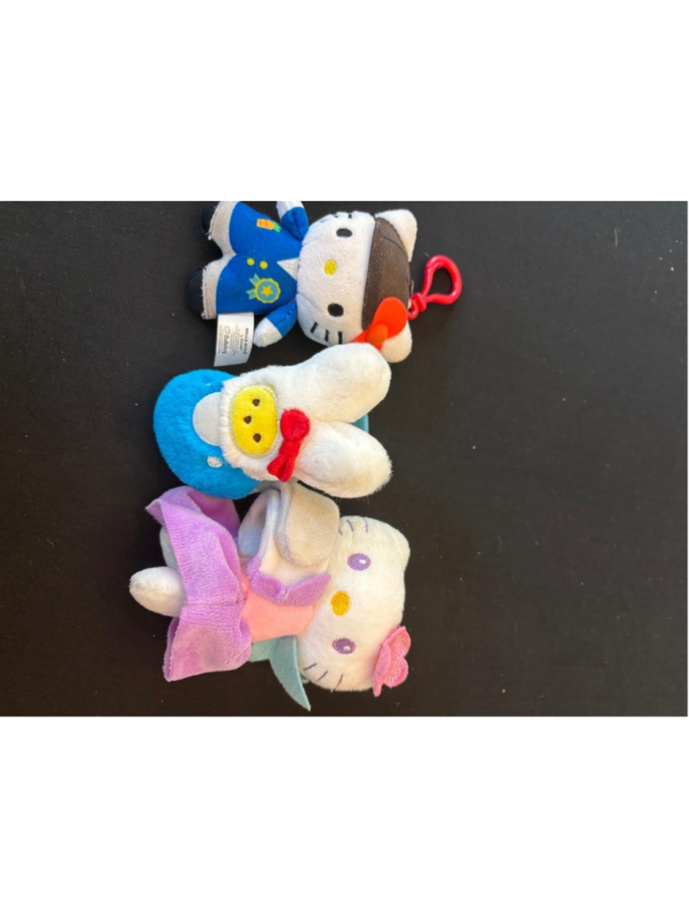 Hello Kitty Sanrio PEEPS Plush Keychain Mini Plush Lot of 3 #N50